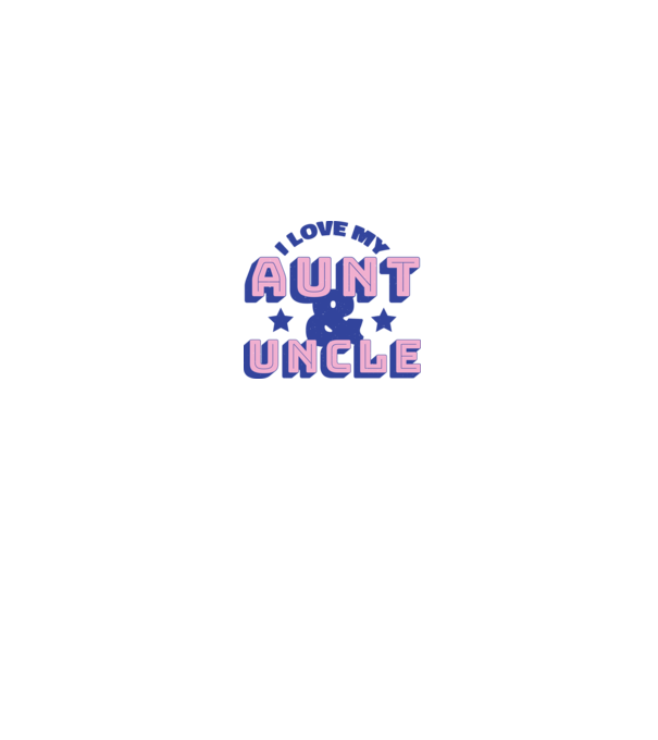 I Love My Aunt & Uncle model gri pe tricou