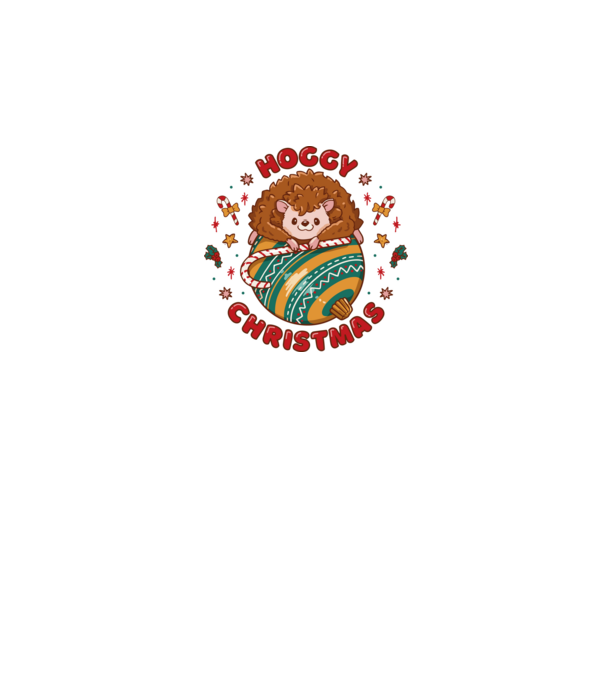 Hoggy Christmas Crăciun cu Arici model alb pe tricou