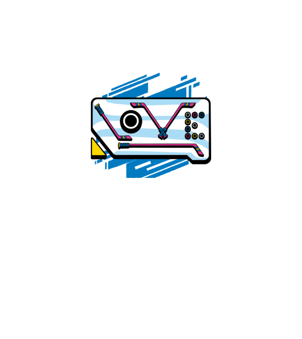 Love Hockey model alb pe tricou