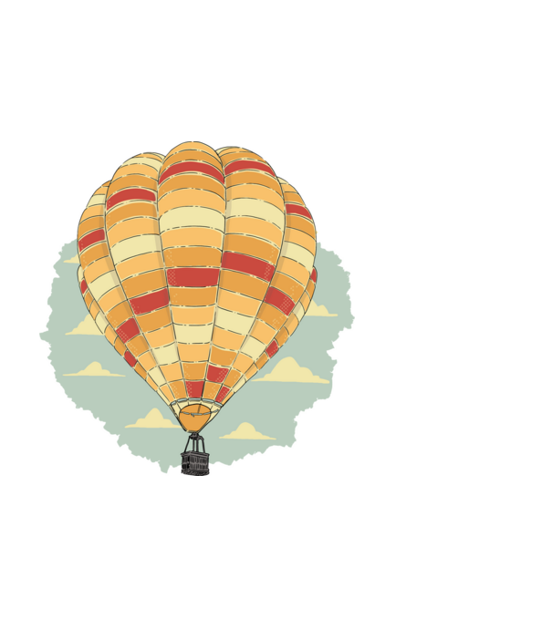 Aerostat model negru pe tricou