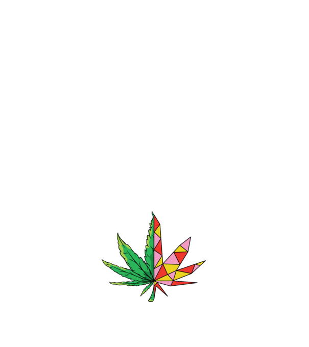 Frunză de marijuana model negru pe tricou
