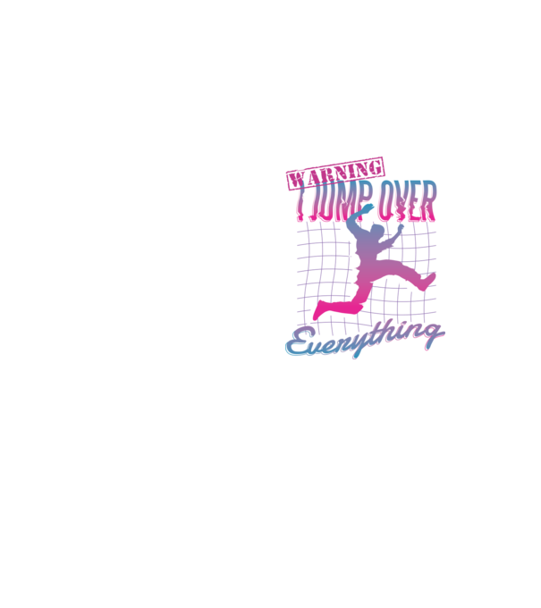 Warning I Jump over everything Parkour model galben neon pe tricou