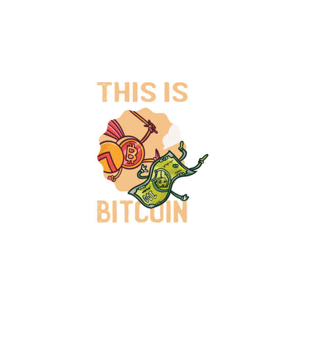 This is Bitcoin model negru pe tricou
