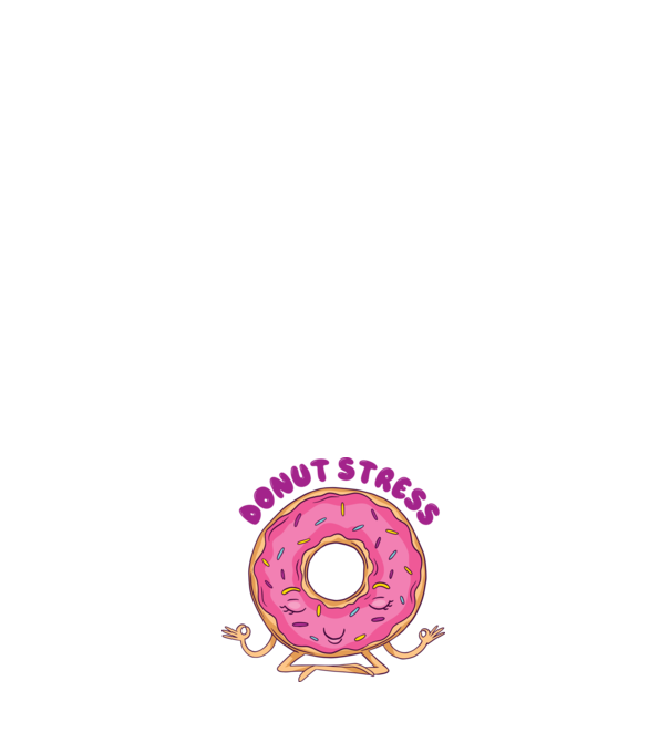 Donut Stress Gogoașă model roz deschis pe tricou