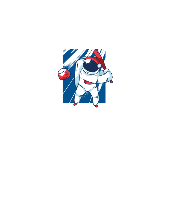 Baseball Astronaut model negru pe tricou