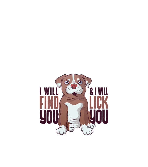 Pitbull - I will find you and I will lick you model portocaliu pe tricou