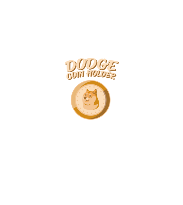 Doge Coin Holder model negru pe tricou