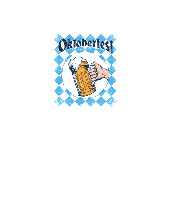 Tricou cu bere Oktoberfest model albastru regal pe tricou