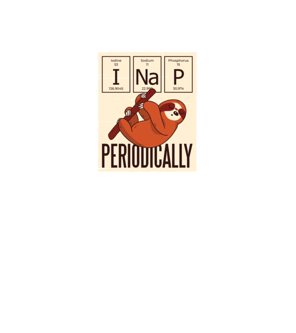 I NaP Periodic tricou leneș model negru pe tricou