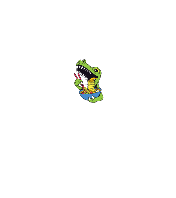 T-rex Ramen model roz neon pe tricou