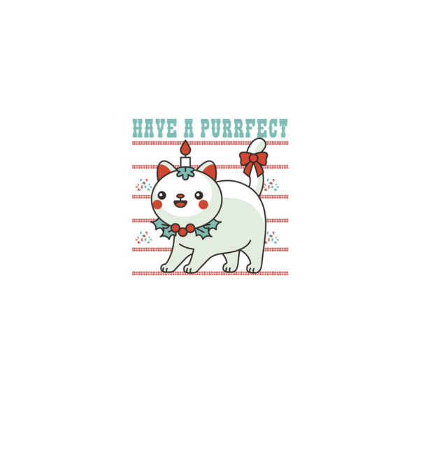 Have a Purrfect Christmas model negru pe tricou