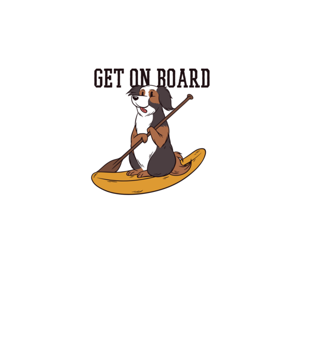 Câine vâslind model turcoaz pe tricou