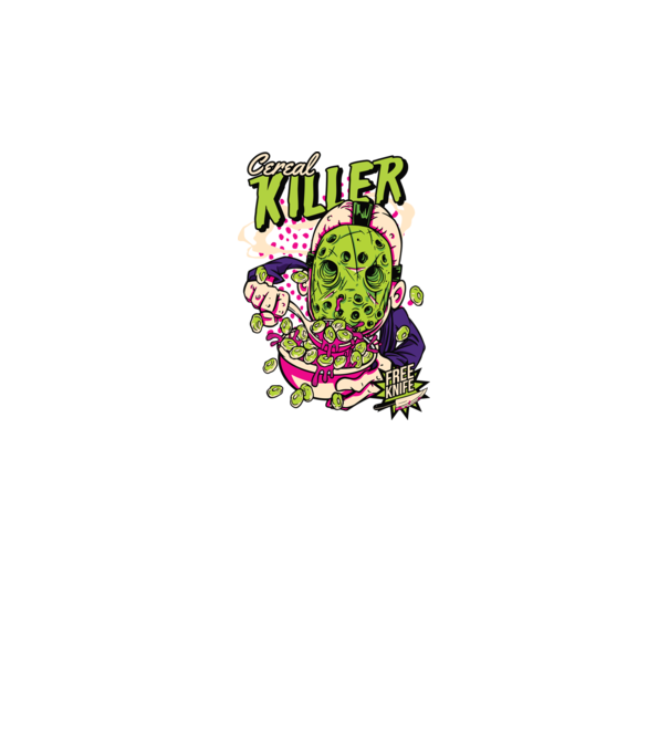 Cereal Killer model gri închis pe tricou