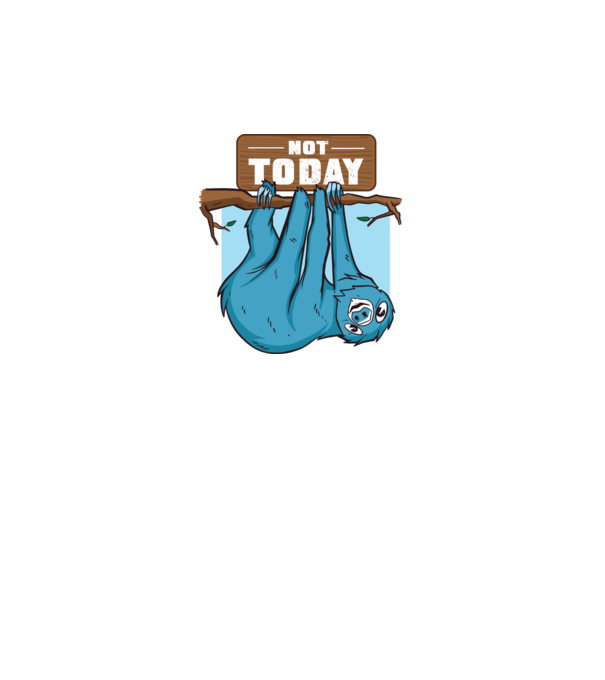 Not today Leneș model alb pe tricou