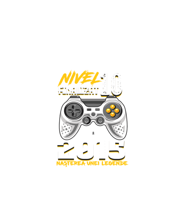 Nivel Finalizat 10 2015 model negru pe tricou