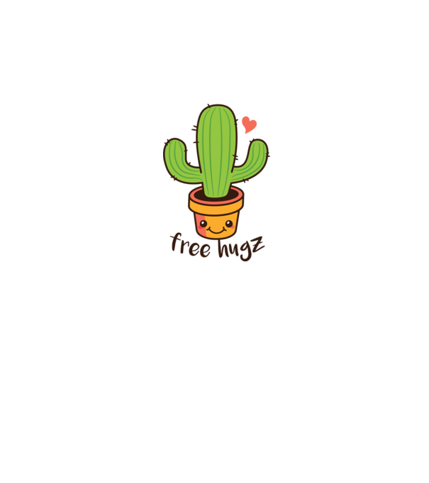 Free Hugz tricou amuzant Cactus model alb pe tricou