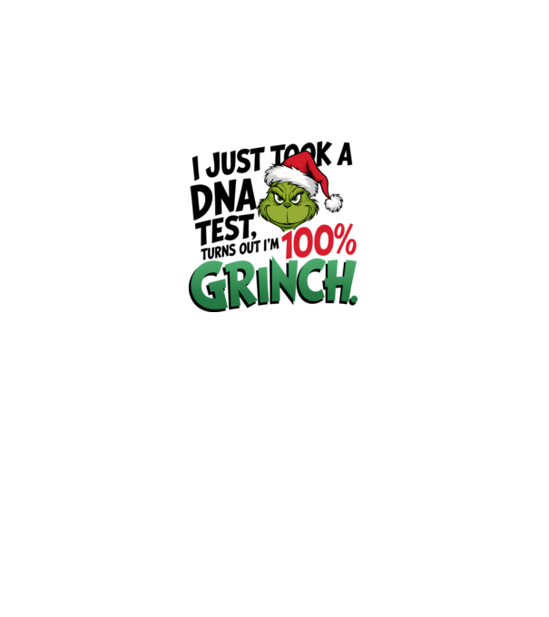 Grinch DNA test model alb pe tricou
