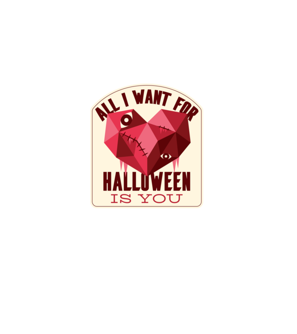 All I want for Halloween is You model alb pe tricou