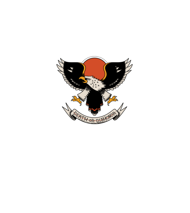 Eagle Tatuaj model albastru deschis pe tricou