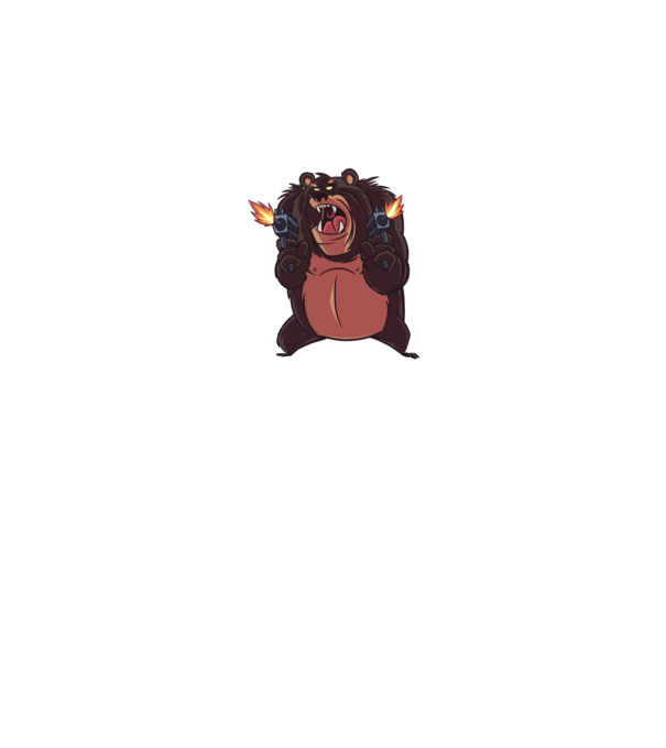 Pew Pew Pew Madafakas Urs model negru pe tricou