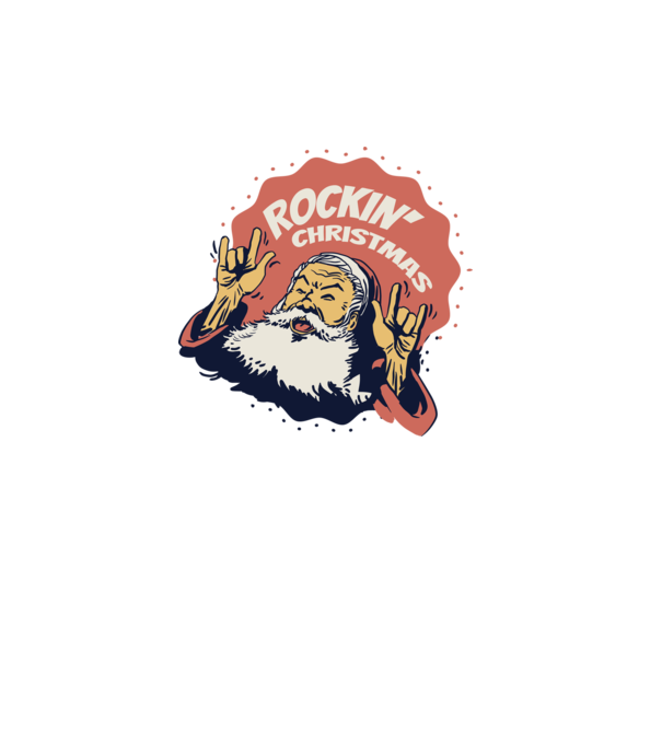 'Rockin'' Christmas Crăciun' model alb pe tricou