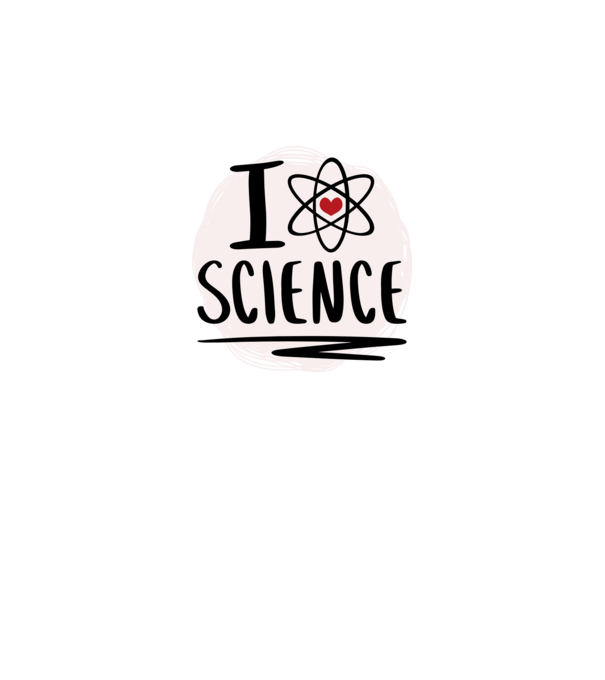 I Love Science știință model gri închis pe tricou