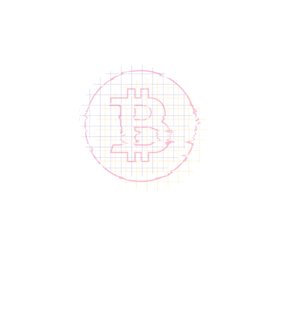 Bitcoin Glitch model turcoaz pe tricou