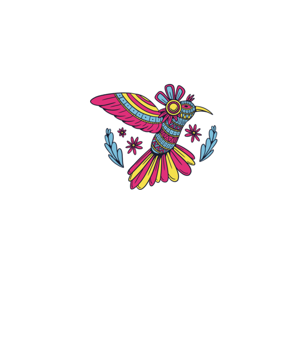 Mandala Colibri model negru pe tricou