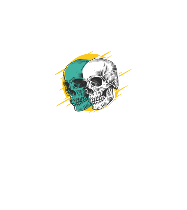 Cranii model negru pe tricou