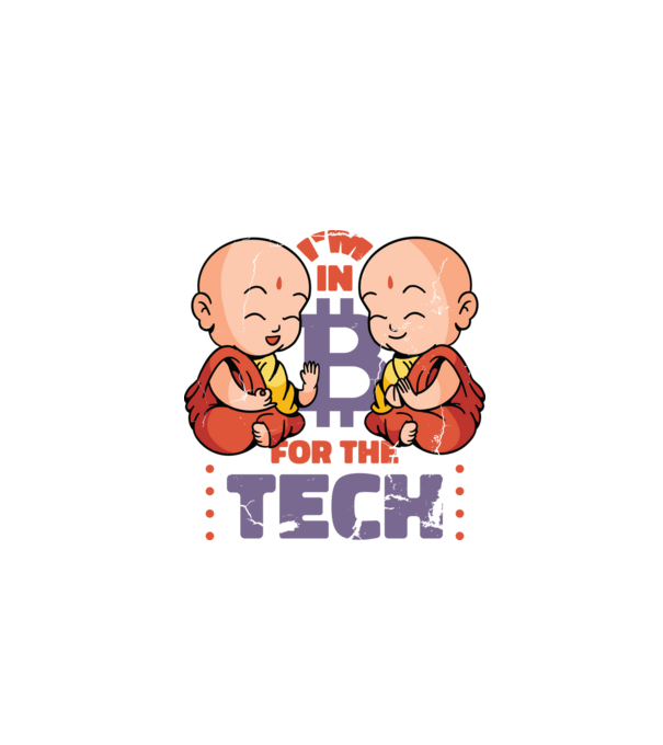 Călugări Buddha Bitcoin model negru pe tricou