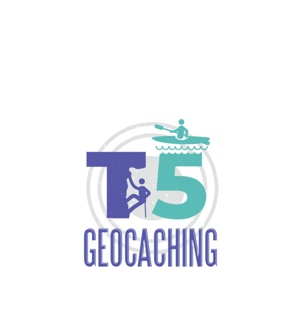 T5 Geocaching model negru pe tricou
