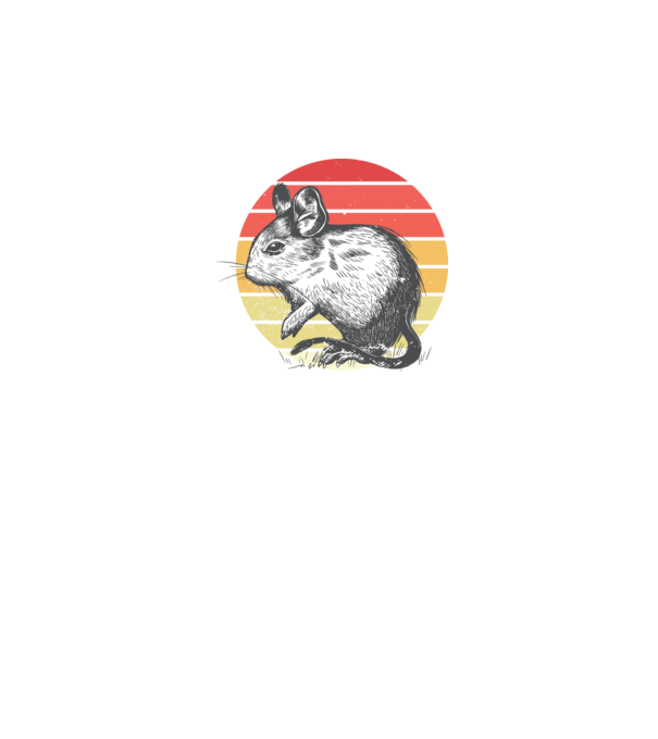 Retro Degu model negru pe tricou