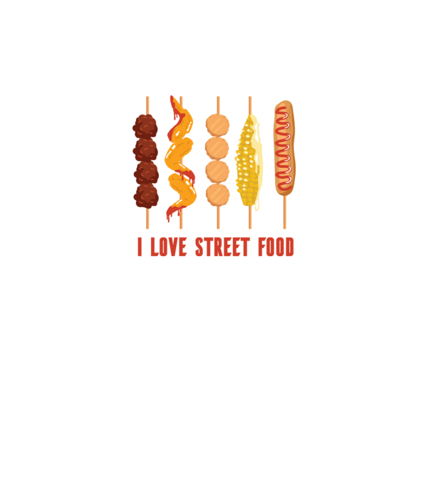 I Love Street Food model negru pe tricou