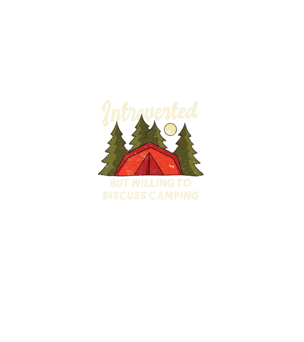 Camping Introvertit model negru pe tricou