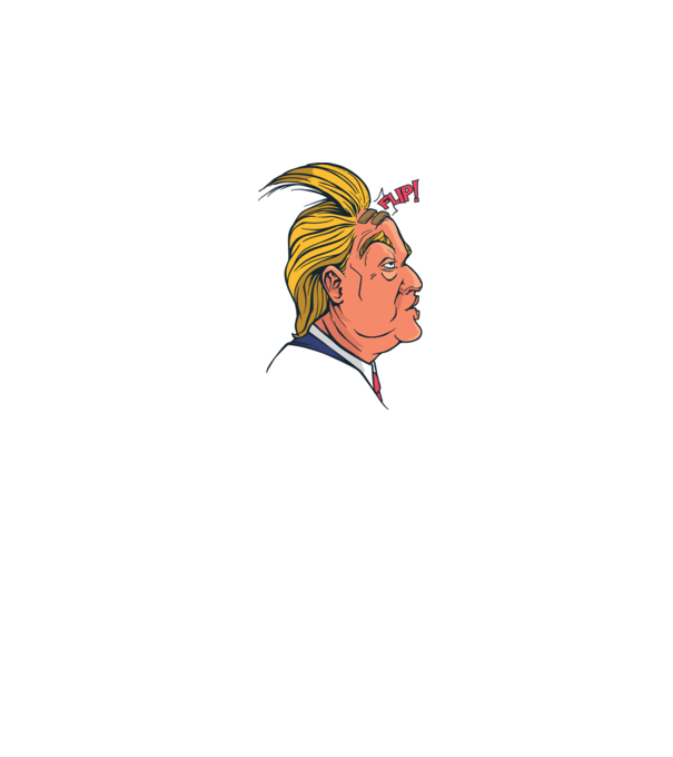 Trump Păr model negru pe tricou