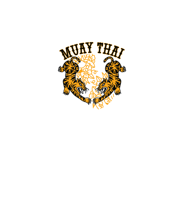 Tigri Muay Thai model gri pe tricou