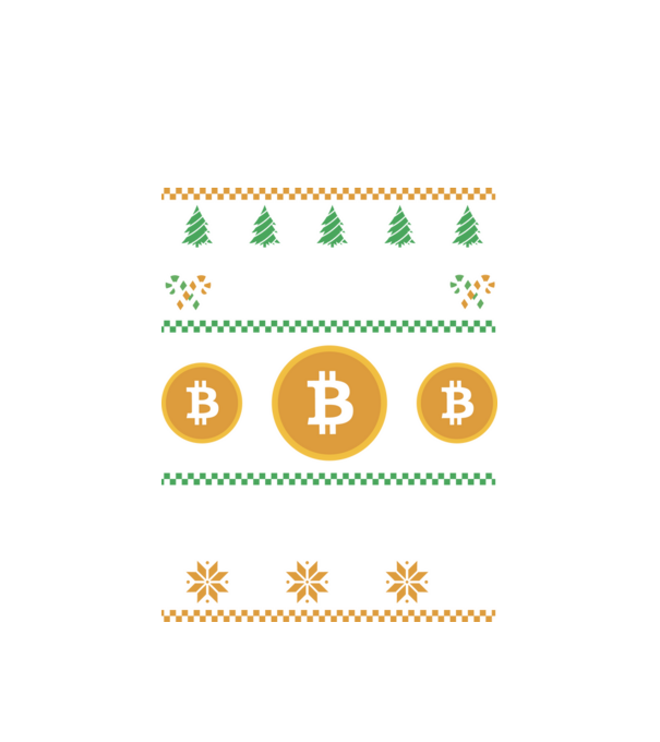 Merry Gainmas Bitcoin tricou cu pulovăr urât model alb pe tricou