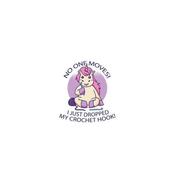Nu mișcă nimeni, mi-a căzut acul de tricotat - Unicorn model alb/roșu pe tricou