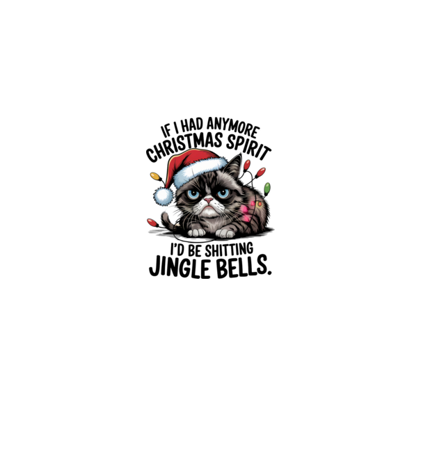 Christmas Spirit Grumpy Cat Alb model alb pe tricou