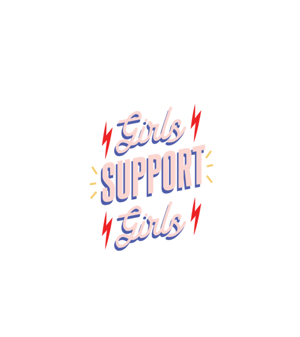 Girls Support Girls Ziua Femeii model albastru închis pe tricou
