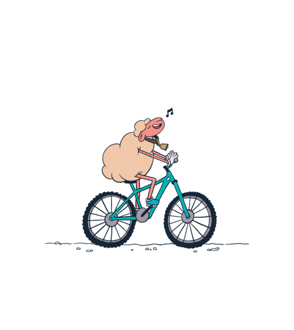 Miel cu bicicletă model alb pe tricou