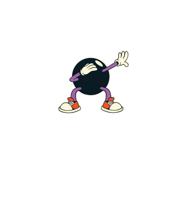 Bowling DAB model negru pe tricou