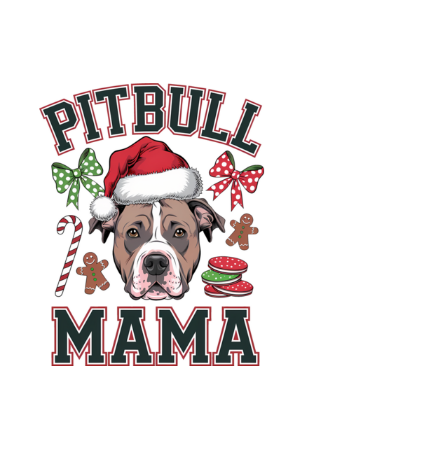 Pitbull Mama model negru pe tricou