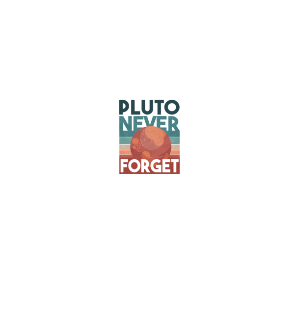 Pluto never forget model negru pe tricou
