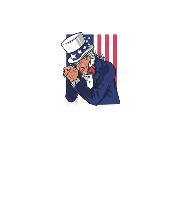 Uncle Sam se roagă model gri pe tricou