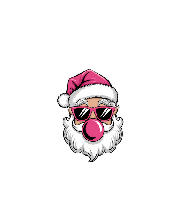 Bubble gum Santa 2 model negru pe tricou
