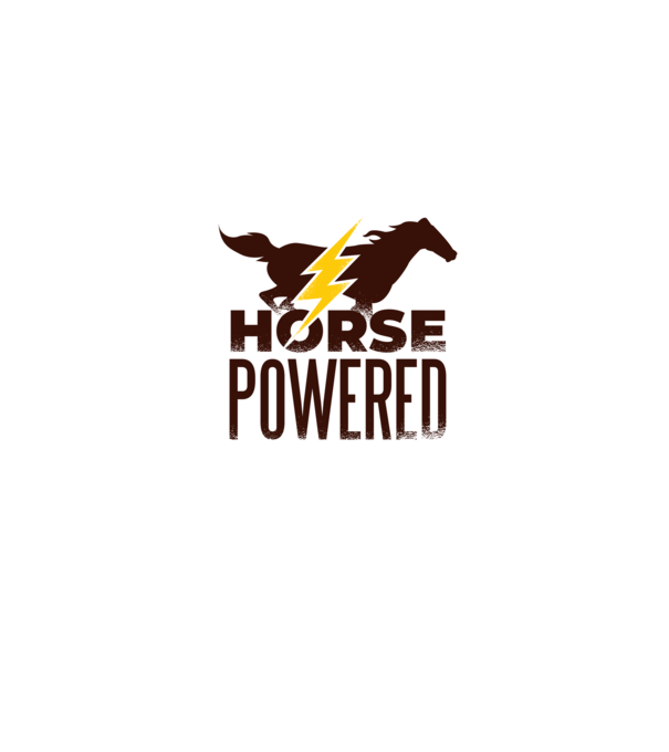Horse Powered Cal-putere tricou călăreț model gri pe tricou
