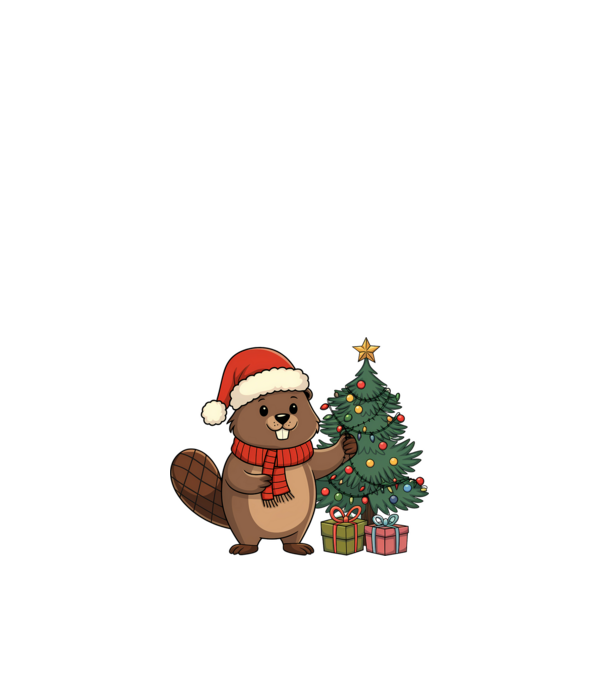 Bober Kurwa Christmas 2 model alb pe tricou