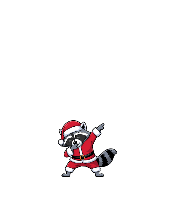 Raton Dab Xmas model roz deschis pe tricou
