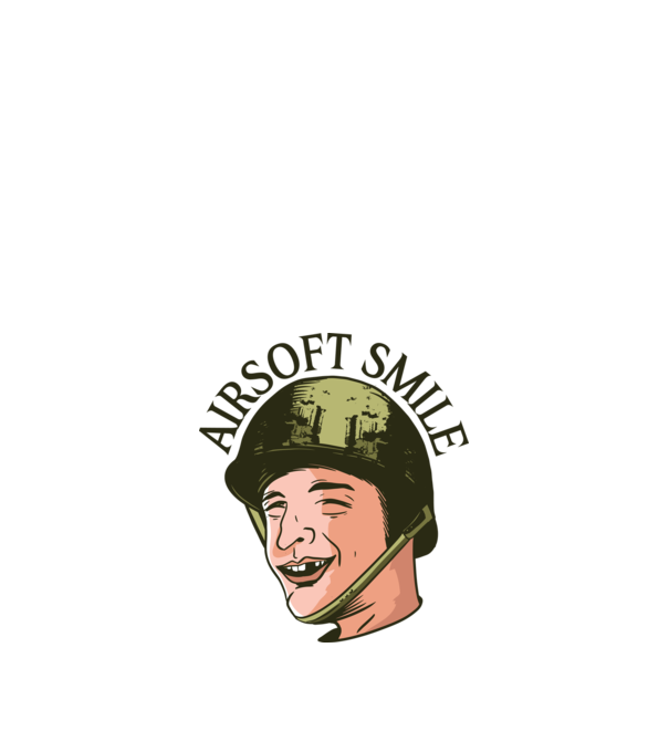 Zâmbet Airsoft model nisipiu pe tricou